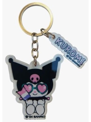 CHAVEIRO ACRILICO KUROMI OCULOS CORAÇÃO